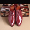 Wholesale of shiny leather men's shoes， Korean version pointed lace up trendy shoes