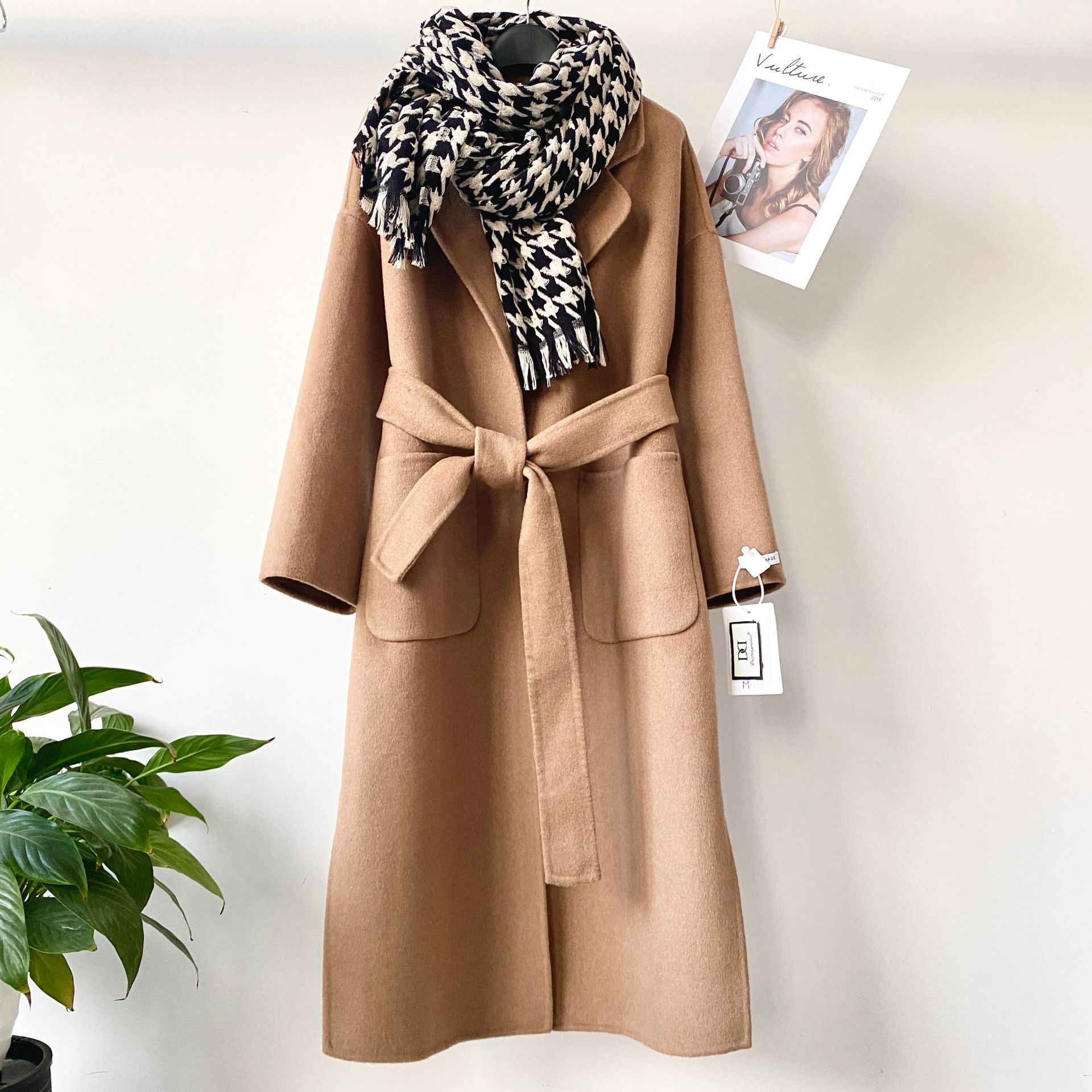 Women'S Gender Women's Fashion Houndstooth Polyester Scarf