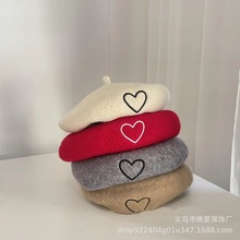 ins韩国儿童帽子女童羊毛贝雷帽春秋冬宝宝小童画家帽蓓蕾帽潮