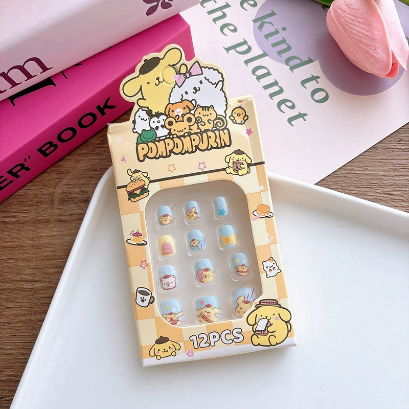 Sanrio, милые детские наклейки для ногтей, 12 шт., для наряда