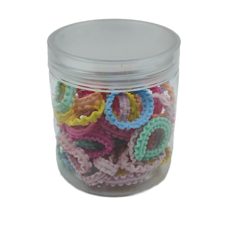 Fábrica directa enlatada de alta elasticidad no daña cabello de cabello de chicas anillo de toalla simple banda de goma cabello de cabello anillo de cabello de bebé