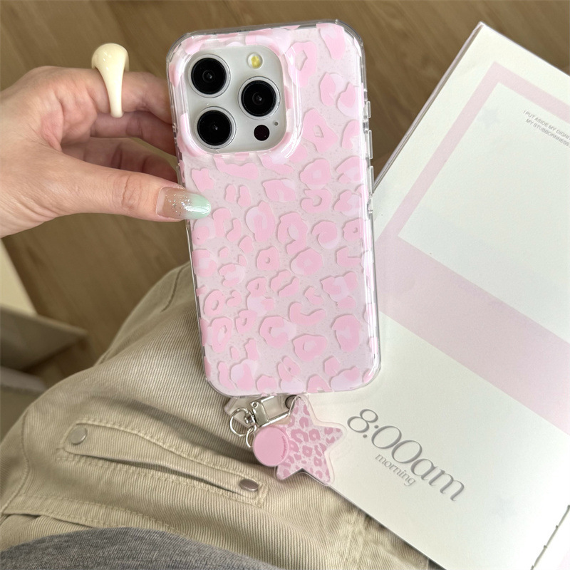 简约双层渐变豹纹iPhone14/13适用苹果16/15PROMAX手机壳防摔全包|undefined