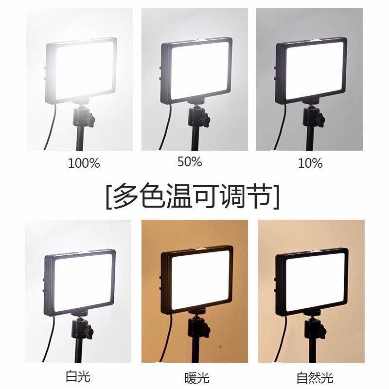 LED cuadrado en vivo iluminación de escritorio trípode grabación de video disparo gourmet naturaleza muerta vista superior iluminación