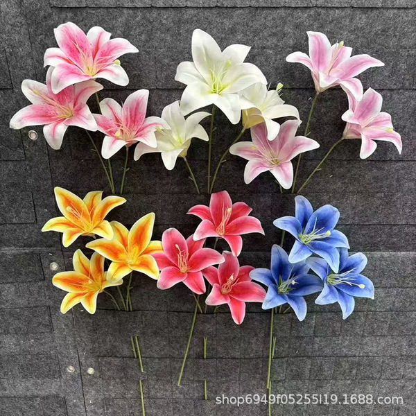 3-head 3D lily artificial flower table decoration wedding wedding…