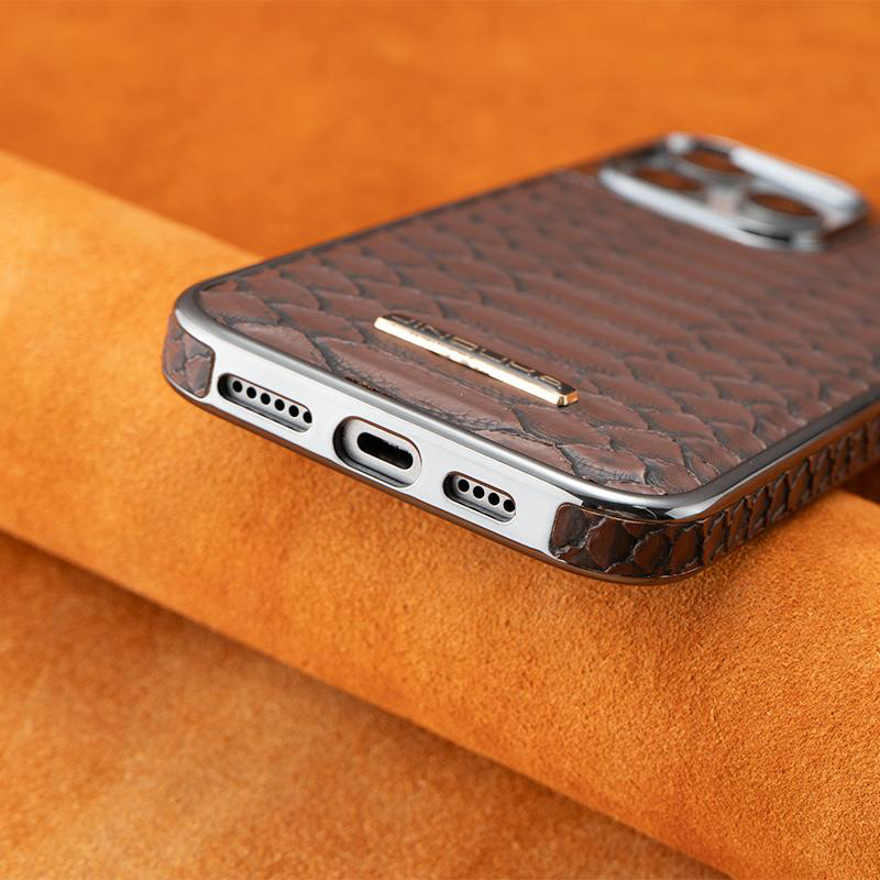 Ốp lưng điện thoại iPhone 12–16 in hình rắn, bao toàn bộ, chống rơi, mạ điện sang trọng — 【Vân rắn màu nâu sẫm★Quy trình mạ da], 【Vân rắn màu nâu nhạt★Quy trình mạ da], 【Vân rắn màu đen★Quy trình mạ da], 【Vân rắn màu xanh lam★Quy trình mạ da] chi tiết 8