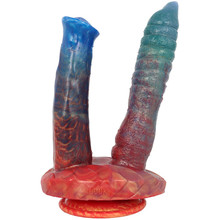 雙頭龍女性拉拉女用性玩具 彩色U形肛塞情趣用品陰肛女用陽具棒