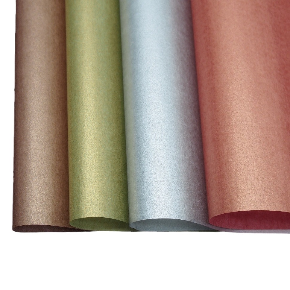 Papel de copia de oro vino tinto envolver papel impresión logo plata copia papel perla pera papel rosa oro papel de embalaje