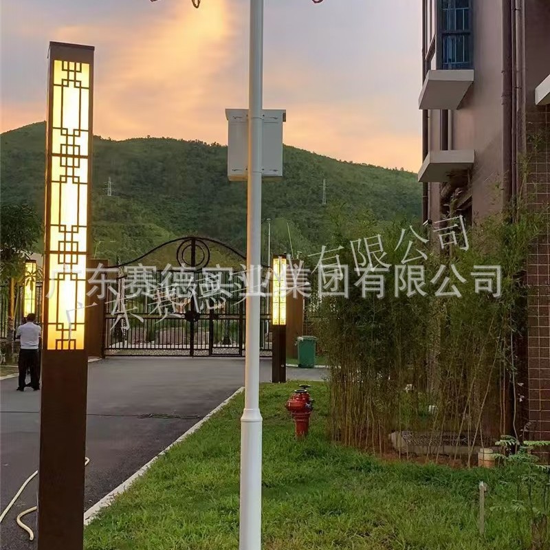 现货3米小区道路监控杆太阳能光伏杆小区GNSS监控杆水雨情监测立