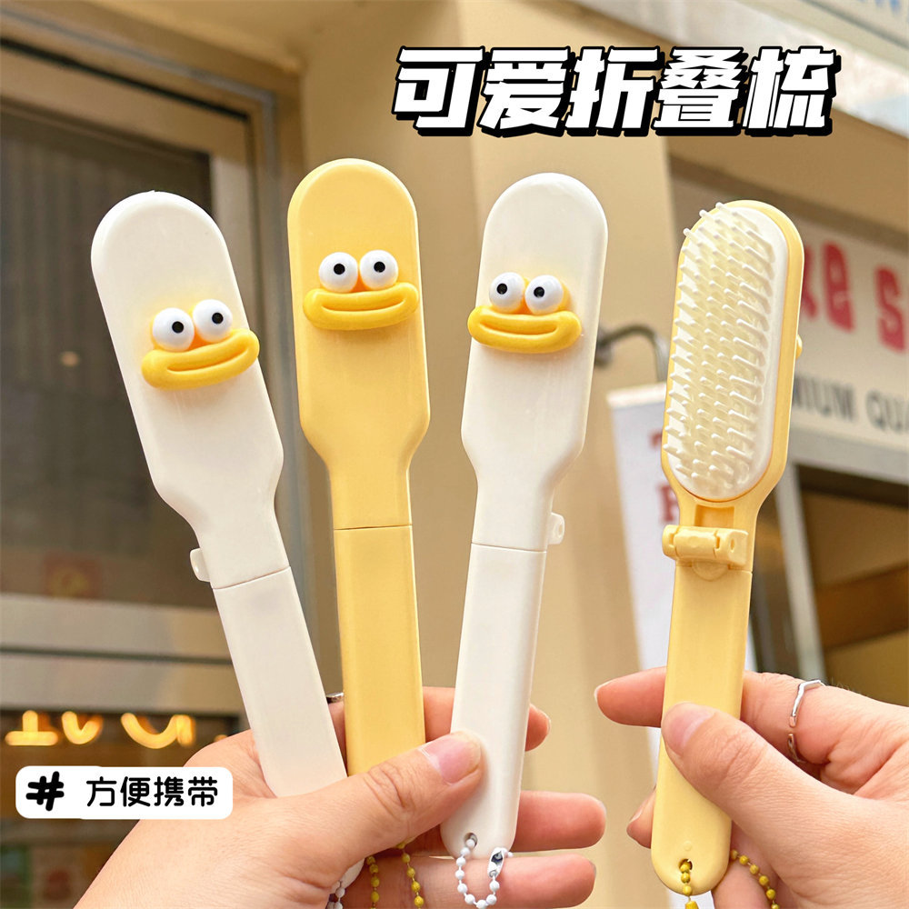 Divertidos peines plegables de boca grande lindos mini dientes suaves para llevar peines de peluquería para estudiantes flequillo peines pequeños al por mayor