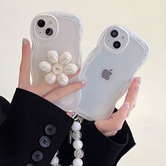 軽豪華花スタンドはiPhone15promax透明リンゴ13携帯ケースの新型16小香風14を適用する