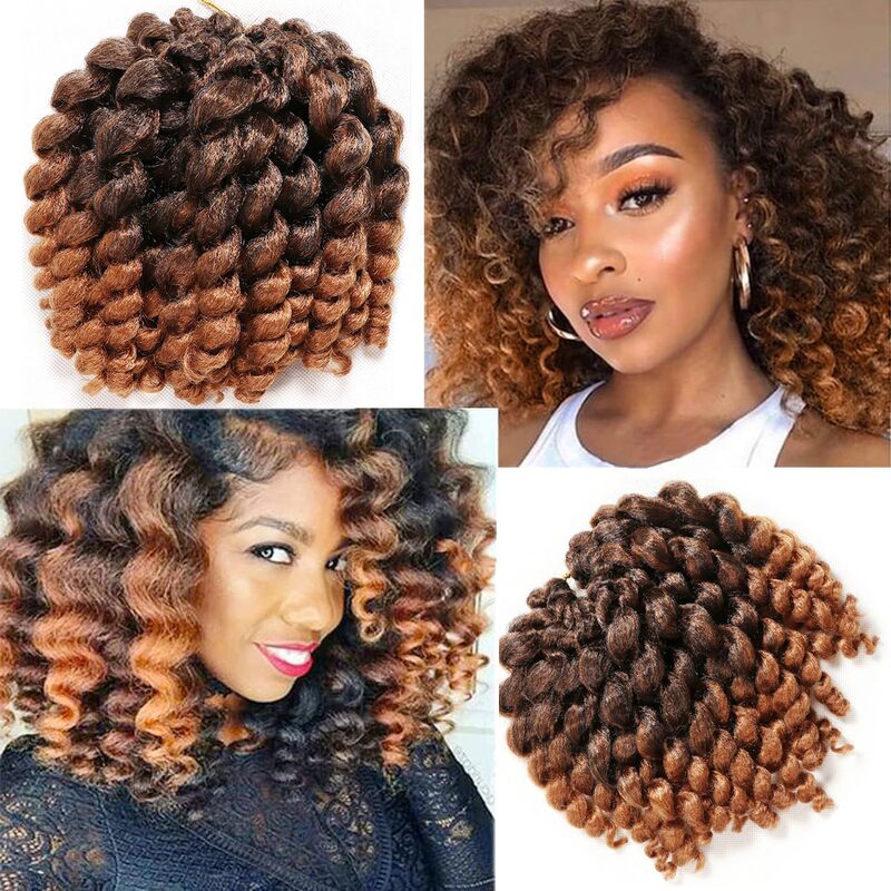 Cross-Border Synthetic Fiber Braided Wigs, Spiral Curls, African Spring Twist Curly Hair, Wand Curl Short Curly Style Cross-Border Synthetic Fiber Braided Wigs, Spiral Curls, African Spring Twist Curly Hair, Wand Curl Short Curly Style