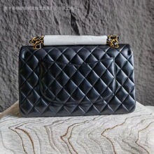 新款cf原厂山羊皮菱格链条包鱼子酱牛皮时尚百搭真皮女单肩斜挎包