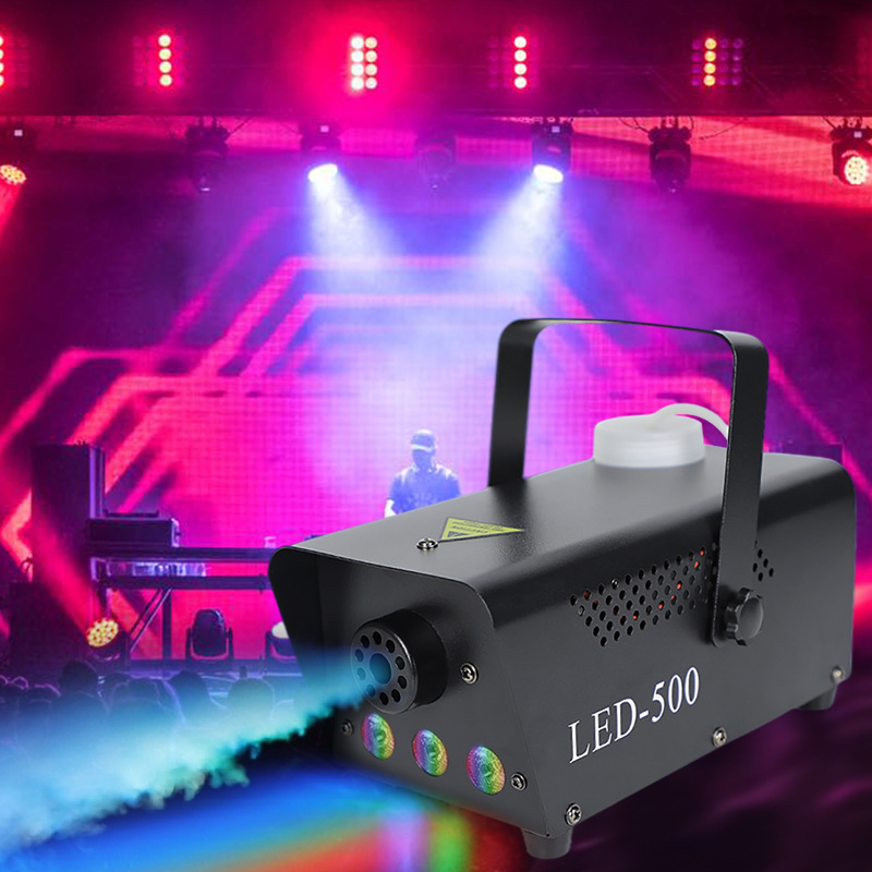 Transfronterizo LED500W control remoto a todo color colorido máquina de humo iluminación de la etapa Fiesta de Halloween máquina de humo electrónica