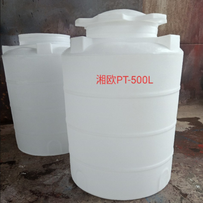500L立式塑料水塔半吨水箱塑料水罐圆形带盖储水桶加厚PE材质