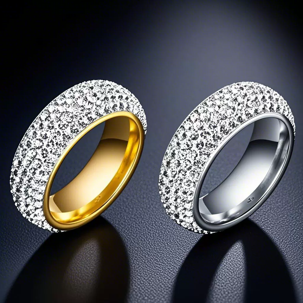 钛钢戒指女ins风小众高级轻奢五排陶泥满钻不锈钢戒指镶钻饰品