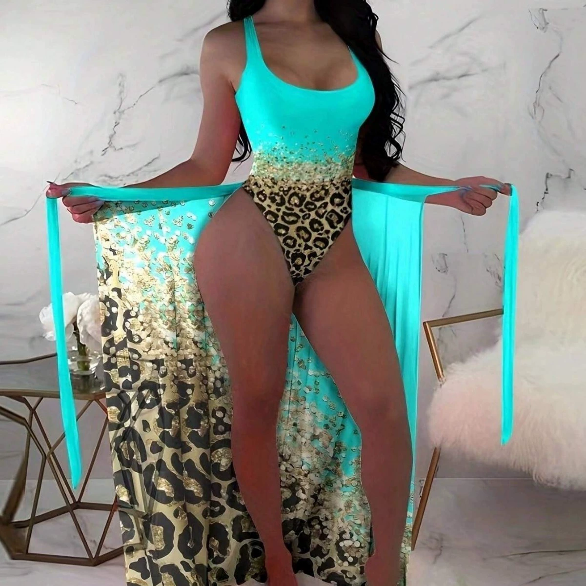 (Cross-border trading), sexy bodysuit, supporting split swimwear, Amazon