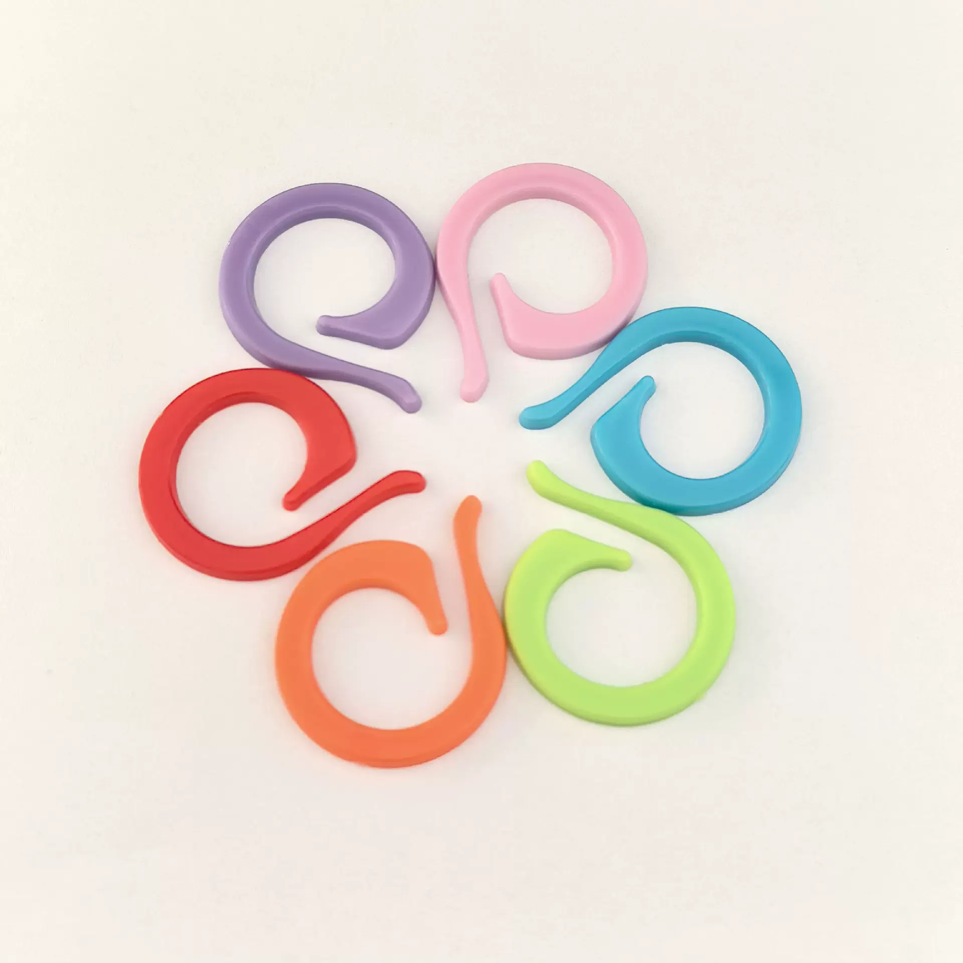 编织工具 彩色开口计数环 计数器 记号扣记行数环 逗号圈