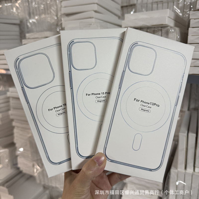 Suitable for Iphone17Pro Apple Magnetic Phone Case Magsafe 15/14 Transparent 17 All-Inclusive Acrylic Pm