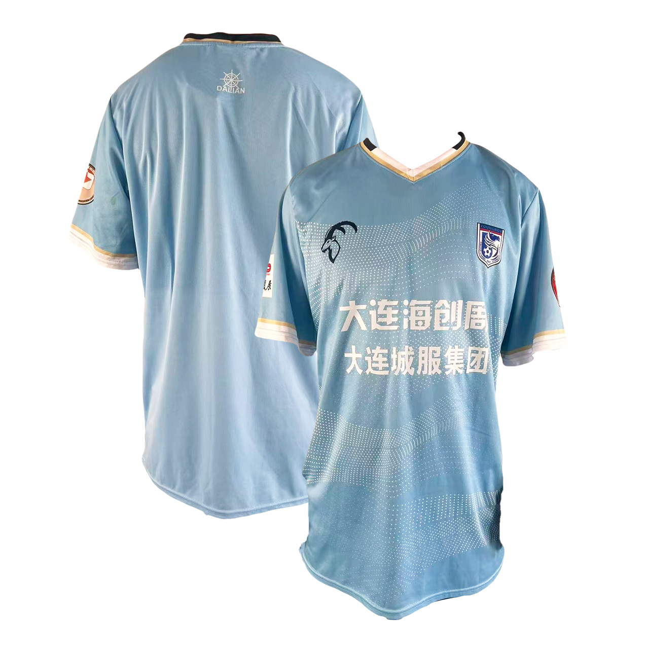 Impresión digital 3D de cuello en V ropa de fútbol transpirable Copa del Mundo deportiva camiseta de fútbol de manga corta