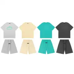 Cross-Border Wholesale American Streetwear Hoodie-Style Loose-Fit Short-Sleeve Tee and Shorts Set for Couples — Spring/Summer Casual Unisex