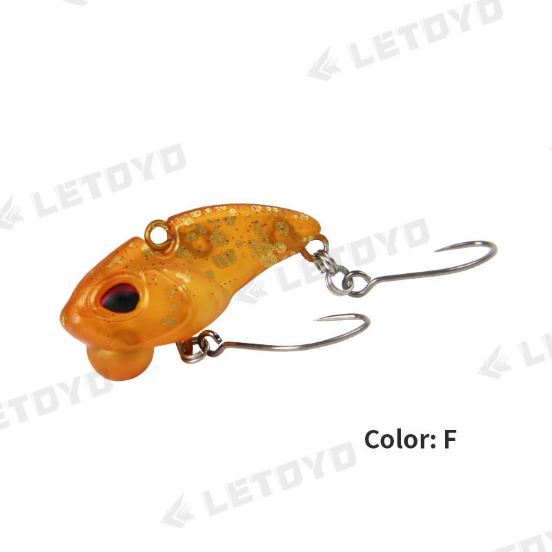 LETOYO sumergido VIB 28mm/2,3g Luya cebo duro solo gancho tiemble trucha cebo