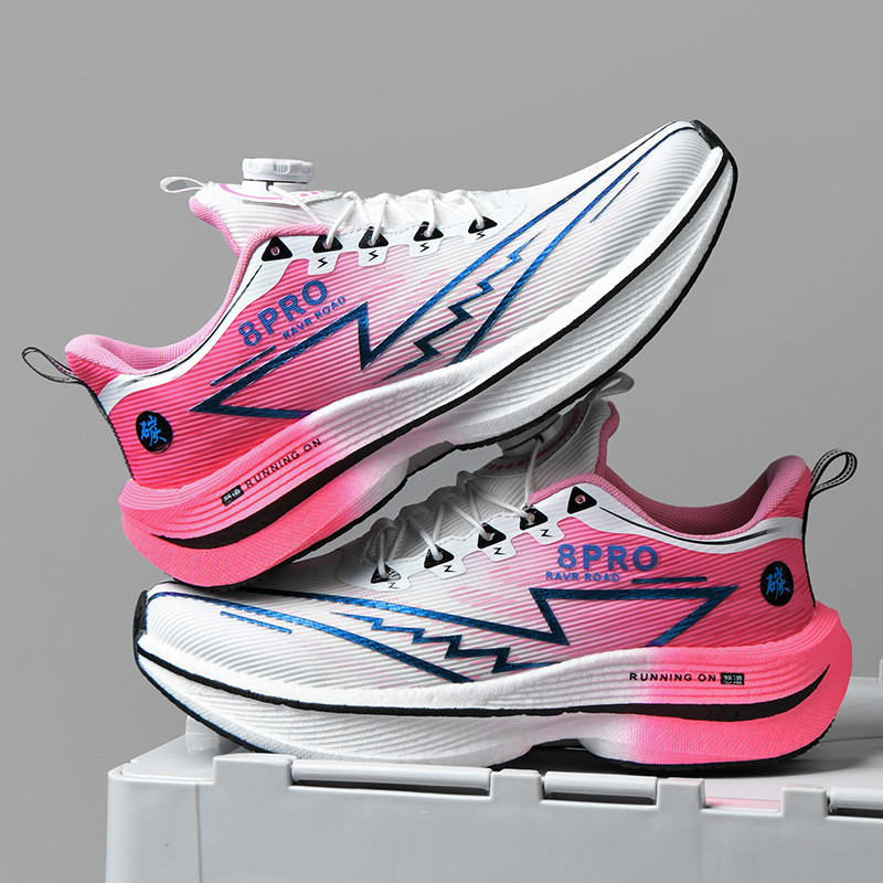 Red Rabbit 8pro Full Palm Carbon Plate Racing Shock Absorbing Running Shoes Men and Women Couple Rotating Buckle Teenage Student sneaker