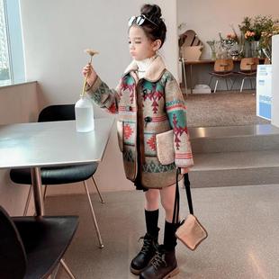 Woolen cloth new children's coat autumn and winter foreign-style winter clothing for children and children with thick woolen coat for girls new