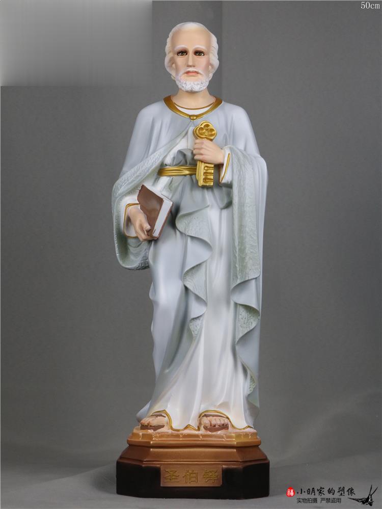 Estatuas transfronterizas de 50cm de San Pedro visualizan la estatua de la iglesia de la casa decora la sala de estar del personaje principal
