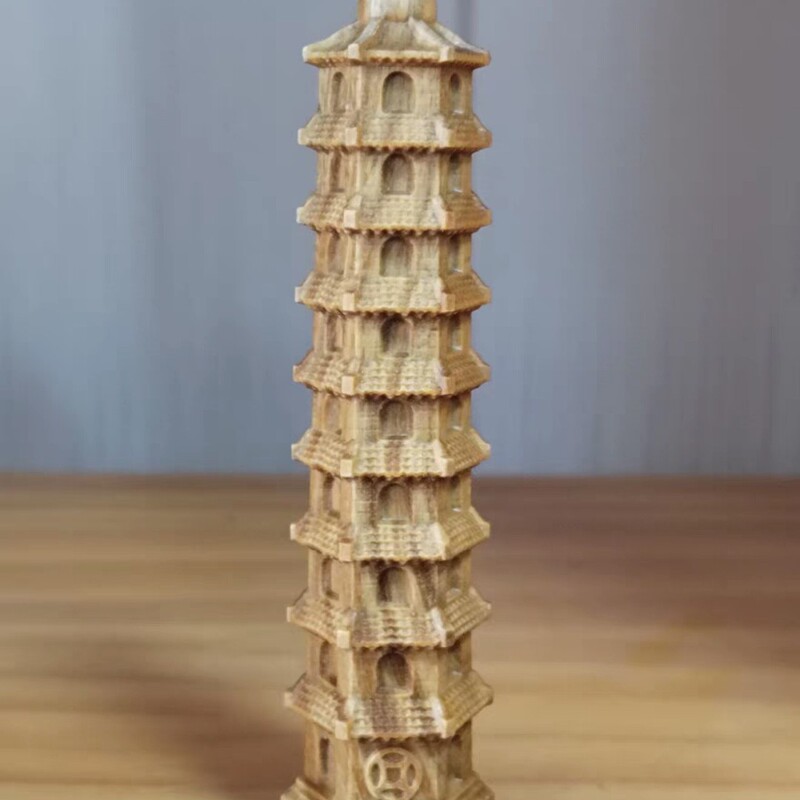 緑白檀 7 層 9 層 13 層文昌塔装飾品無垢材彫刻ホーム学生デスクオフィス装飾|undefined