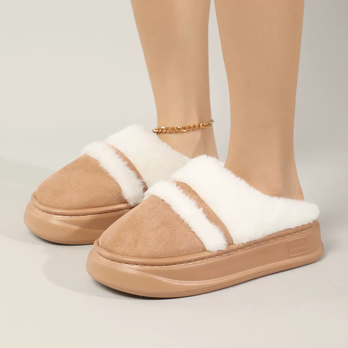 Хлопчатобумажные тапочки Millard осенние и зимние дни домашние тапочки пара бытовые толстые подошвы противоскользящие теплые домашние тапочки