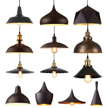 复古个性简约创意吧台餐厅餐饮饭店装饰吊灯美式工业风怀旧灯罩