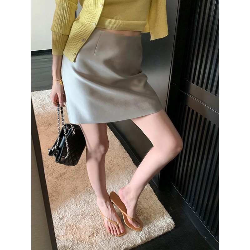现货厂家直批 新款 s力线 丝羊毛裙包臀修身气质半身裙短裙 女