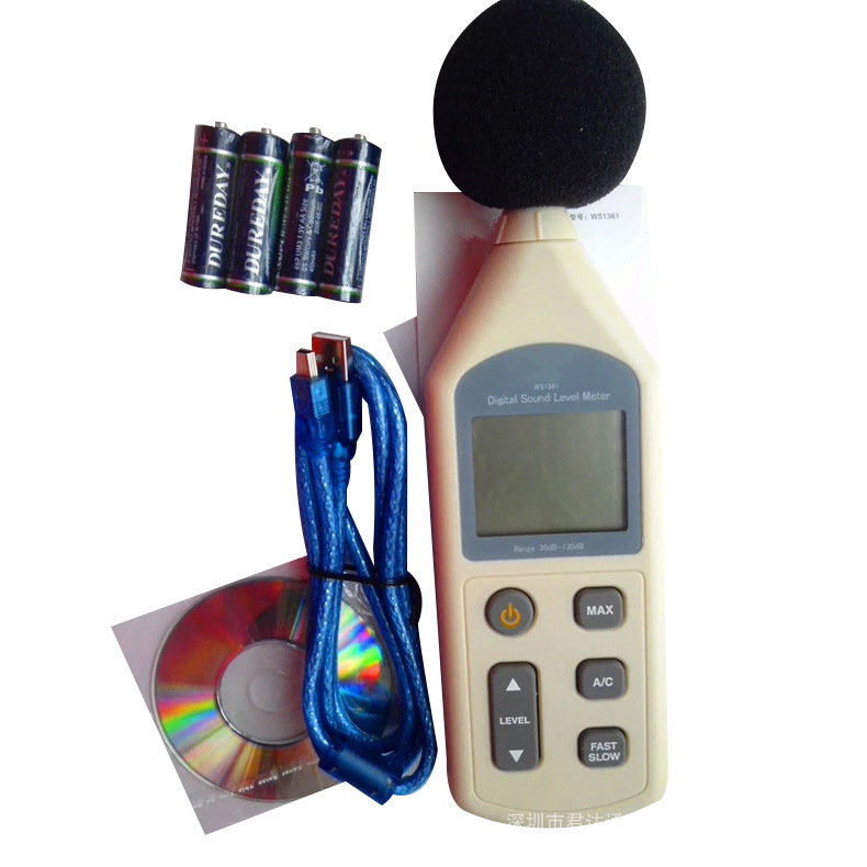 促销USB连接电脑声级计声音量分贝仪噪音计噪音检测测试仪WS1361