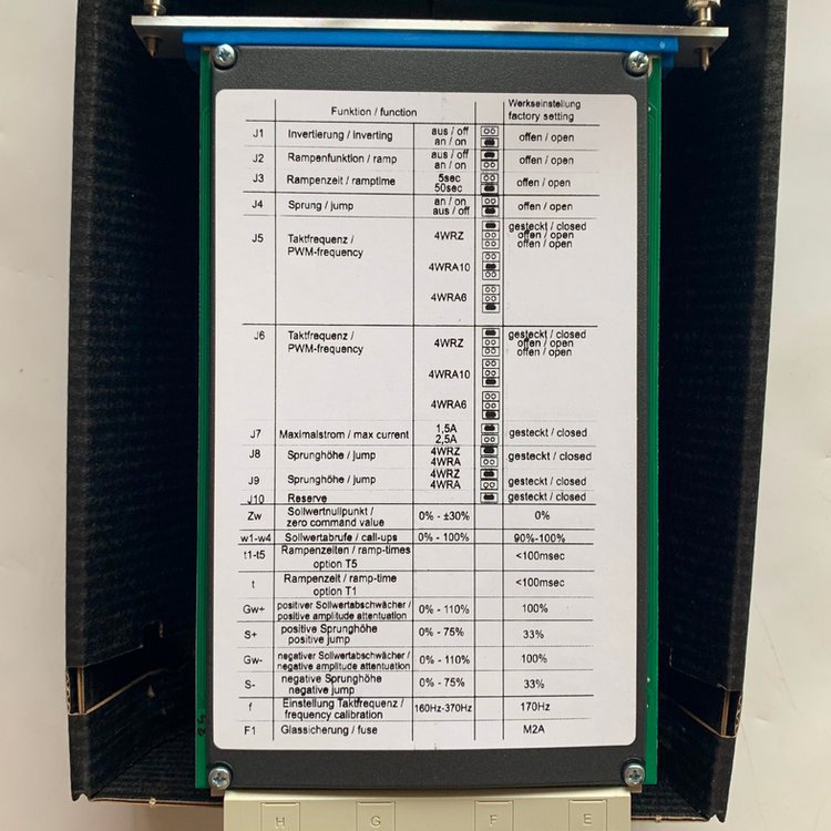 现货原装 力士乐 VT-VRPA1-151-12/V0/0 带电位置反馈的阀放大器