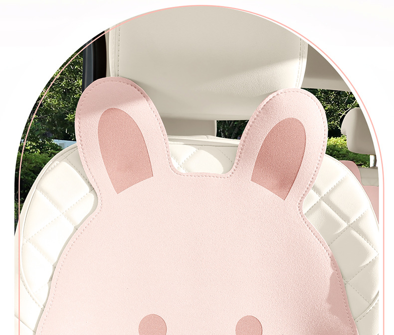26 Years New Model Cute Little Rabbit Faux Fur Half-Cover Saddle Pad Car Seat Cushion Cover Universal for All Seasons