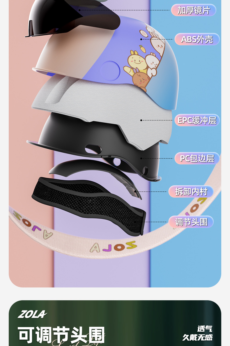 New 3C certification electric car duck tongue helmet men's and women's summer helmet battery motorcycle sunscreen light half helmet