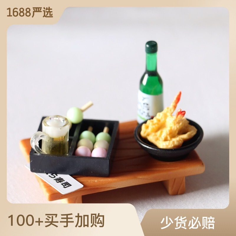 Dollhouse doll house Japanese sushi fish balls tempura lunch box miniature food play accessories BJD surrounding