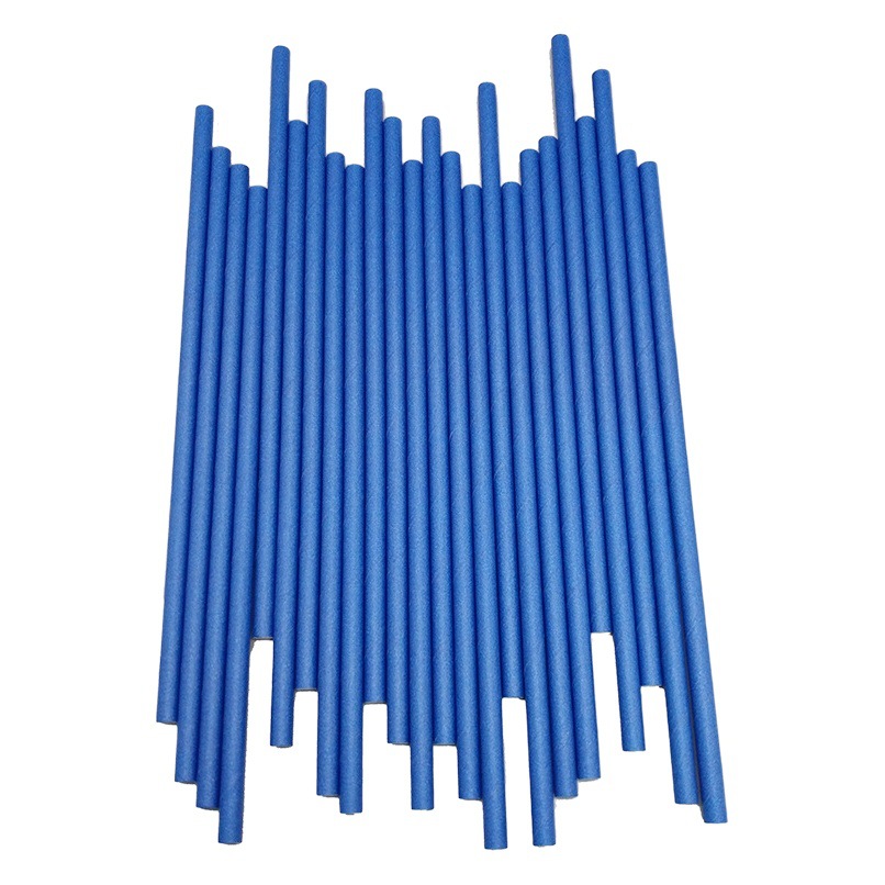 Color sólido de papel Kraft paja desechable degradable fiesta banquete pastel postre decoración jugo bebida paja