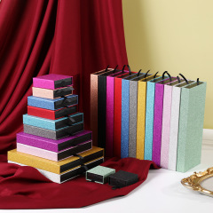 新款精美多色可選首飾收納盒PE膜懸浮盒耳飾珠寶精緻包裝盒手提盒