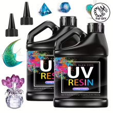 uv滴胶含灯透明耐黄水晶diy手工封层胶无气味紫外线uv смола