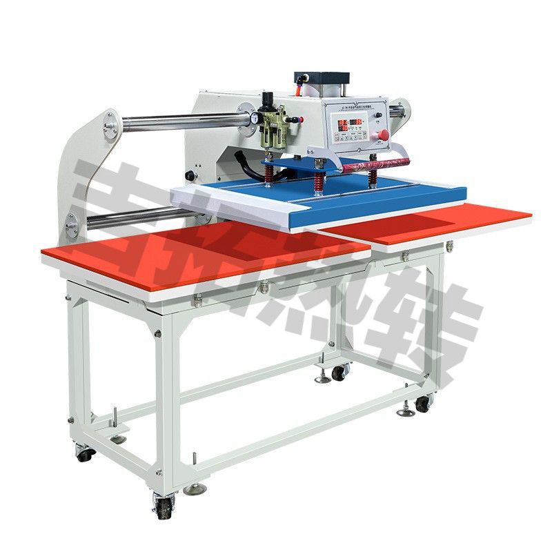 60X80大台面气动半自动双工位烫画机 服装烫图印花烫印热转印机器