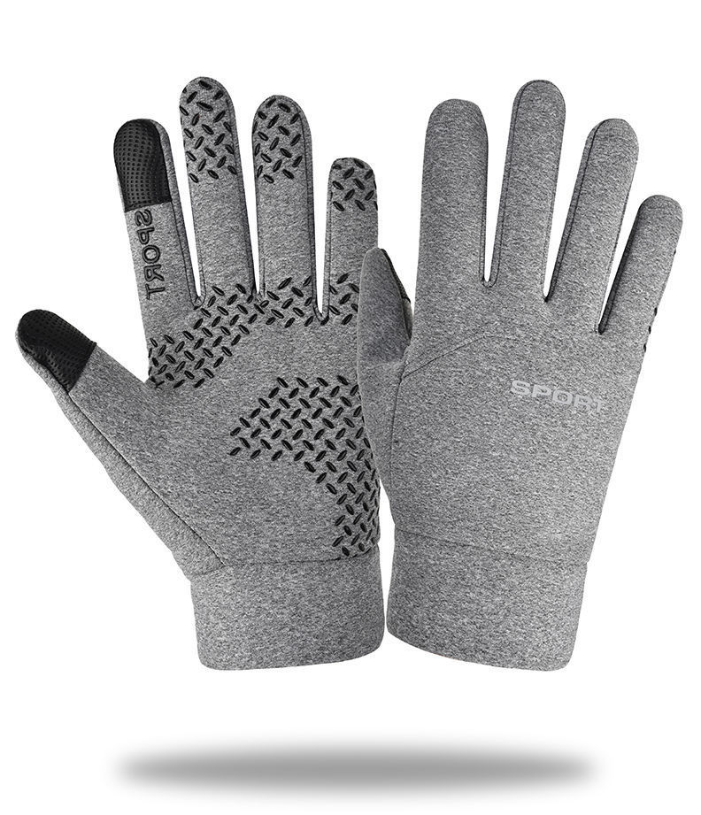 Guantes para hombres de invierno para montar al aire libre con guantes de piel de pantalla táctil caliente para automóviles eléctricos a prueba de viento a prueba de agua