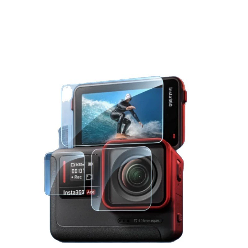 [Защитное стекло для Insta360 ACE/ACE Pro2, термопрочное стекло для переднего и заднего экранов экшн-камеры, прозрачная пленка для объектива]