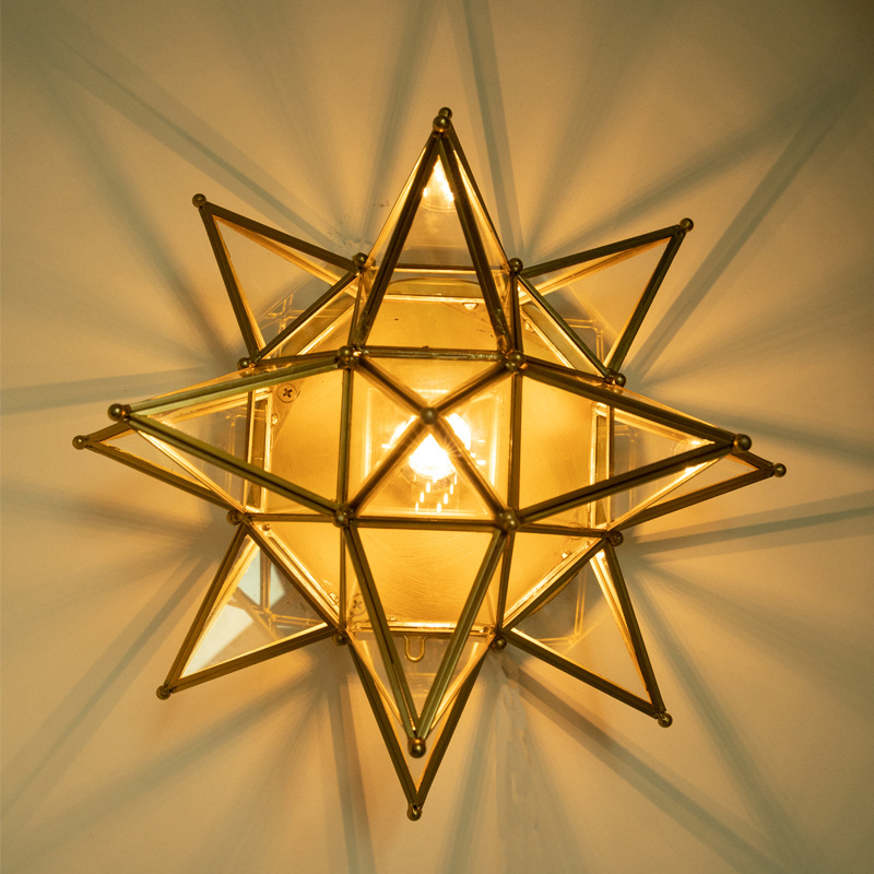 Geometric Personality Corridor Aisle Balcony Lamp Creative Entrance Entrance Ceiling Lamp Outlet American Bedroom Lamps