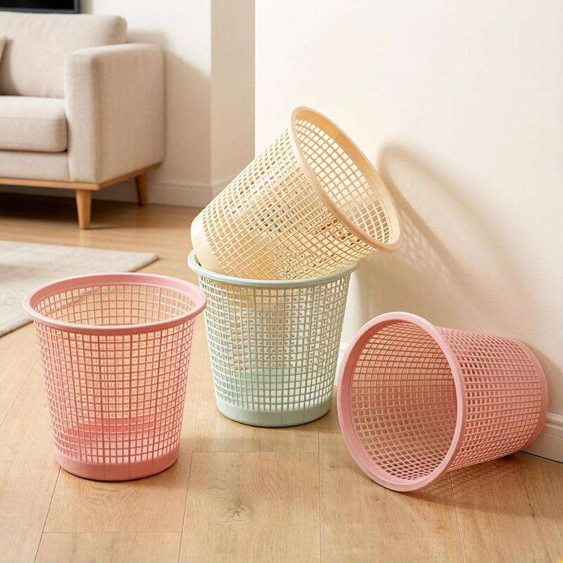 Plain Cut Out Lidless Storage Bucket Office Small Paper Basket Bathroom Waste Paper Basket Household Simple Plastic Trash Can Plain Cut Out Lidless Storage Bucket Office Small Paper Basket Bathroom Waste Paper Basket Household Simple Plastic Trash Can