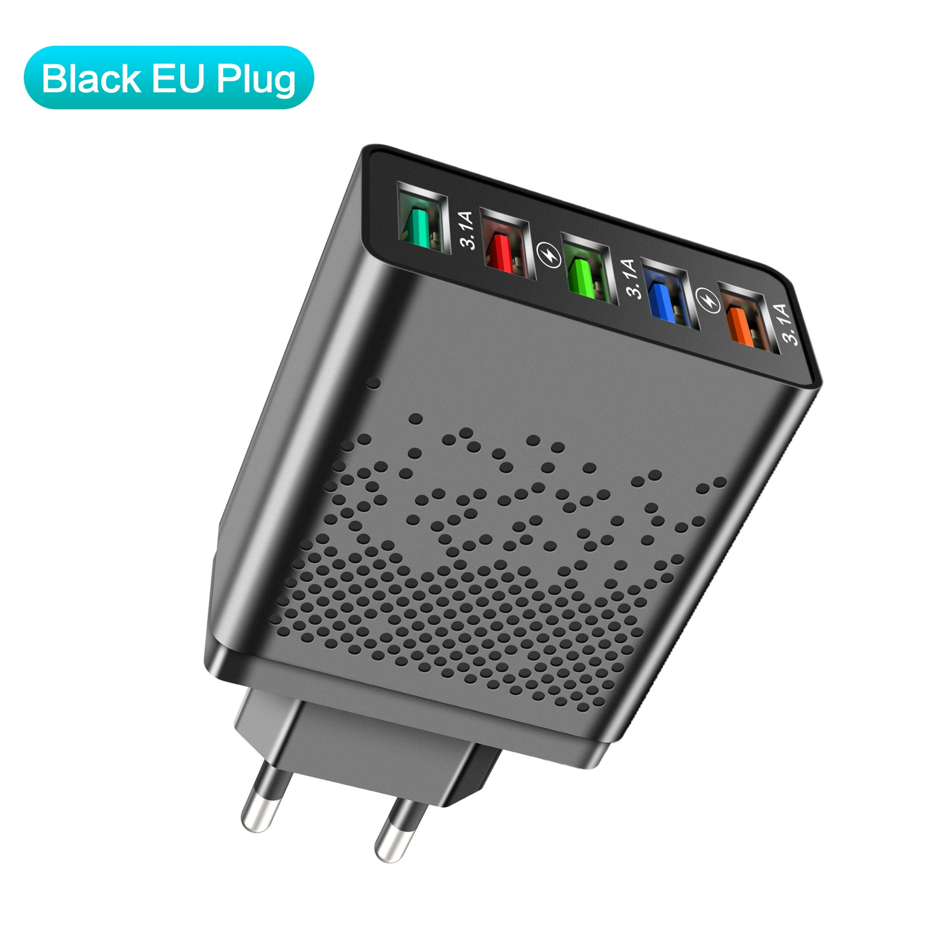 5 USB зарядное устройство для мобильного телефона 5V3.1A путешествие зарядка 5u полный cielo европейские правила и американские спецификации, 5V, американские спецификации