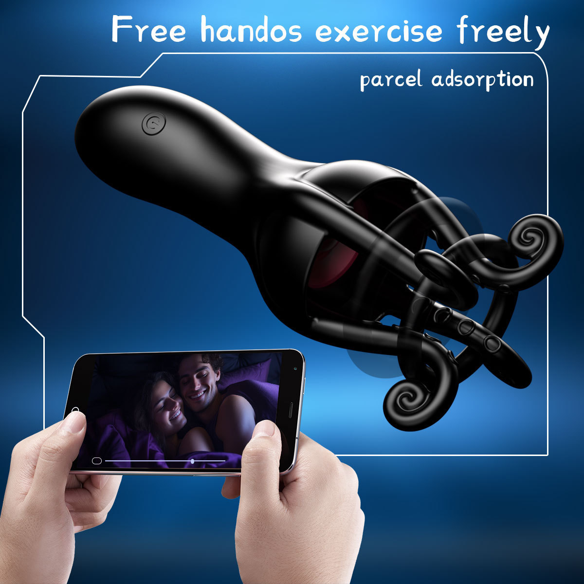 Tentacle Vibrating Penis Trainer Ring with 10 Frequencies and Tongue-Licking Prostate Stimulation — detail image 5