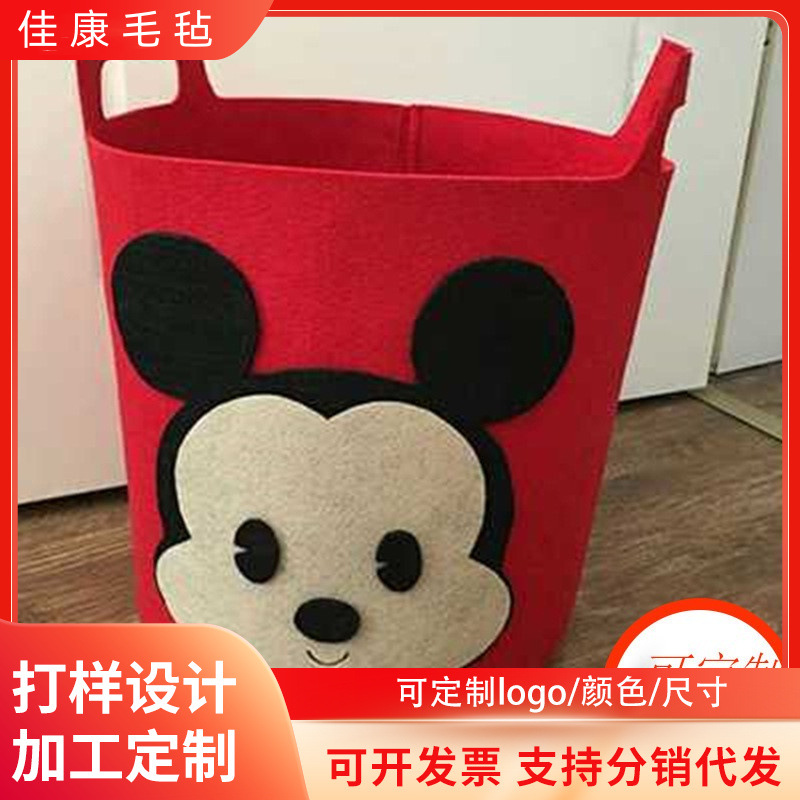 规格齐全手提式毛毡脏衣物收纳桶 毛毡家用收纳篮