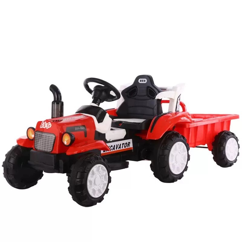 Tractor eléctrico para niños, vehículo de juguete eléctrico para personas, vehículo de juguete interactivo para niños controlado remotamente con cuchilla trasera