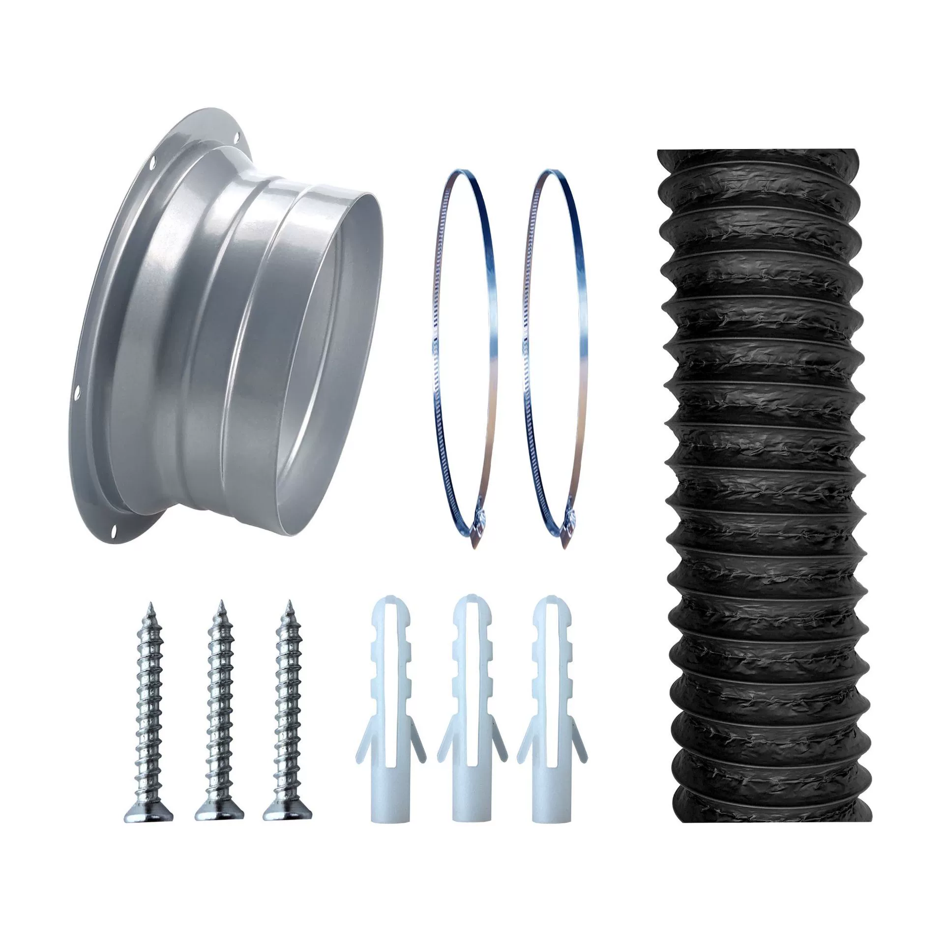 Фланцевый соединитель для систем приточной вентиляции, круглый трубный выход, фланцевый соединитель для воздуховодов вытяжек